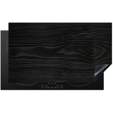 PROTECTOR DE PLACAS DE INDUCCIÓN Negro - Aspecto madera Tapa Protectora De Cocina 89.6x51.6 cm