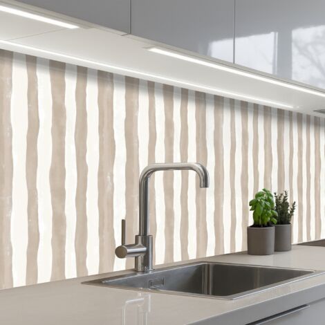 SALPICADEROS DE COCINA Minimalista - Rayas - Beige 200x80