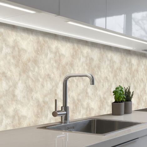 SALPICADEROS DE COCINA Beige - Estructura en relieve - Piedra natural 500x80