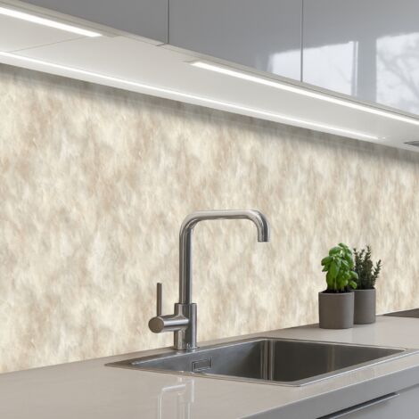 SALPICADEROS DE COCINA Beige - Estructura en relieve - Piedra natural 500x60