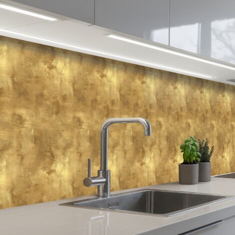 SALPICADEROS DE COCINA Industrial - Textura - Oro 500x60