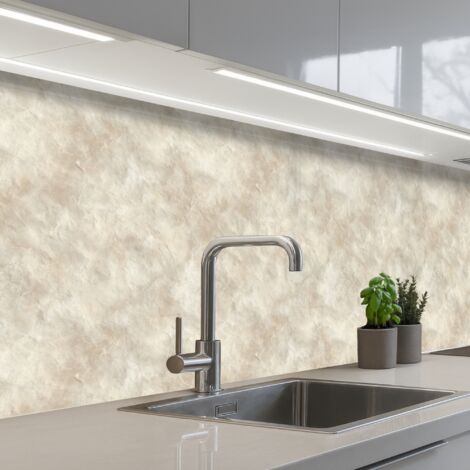 SALPICADEROS DE COCINA Beige - Estructura en relieve - Piedra natural 200x60