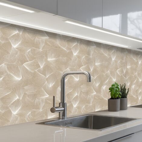 SALPICADEROS DE COCINA Orgánico - Textura - Beige 250x80