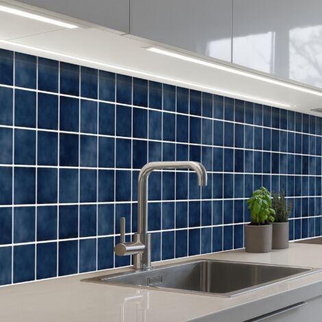 SALPICADEROS DE COCINA Azulejo - Moderno - Azul 500x60