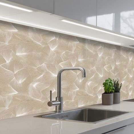 SALPICADEROS DE COCINA Orgánico - Textura - Beige 150x80