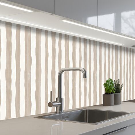 SALPICADEROS DE COCINA Minimalista - Rayas - Beige 200x60