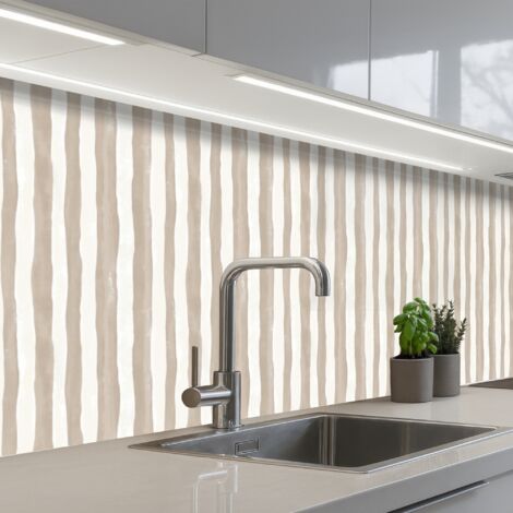 SALPICADEROS DE COCINA Minimalista - Rayas - Beige 300x80
