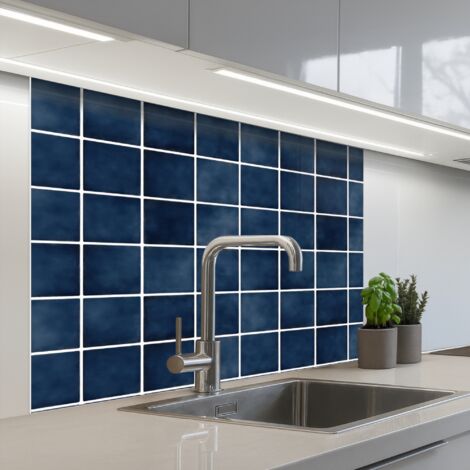 SALPICADEROS DE COCINA Azulejo - Moderno - Azul 100x80