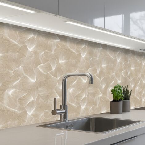 SALPICADEROS DE COCINA Orgánico - Textura - Beige 200x60