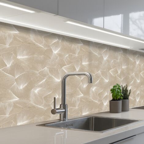 SALPICADEROS DE COCINA Orgánico - Textura - Beige 200x80