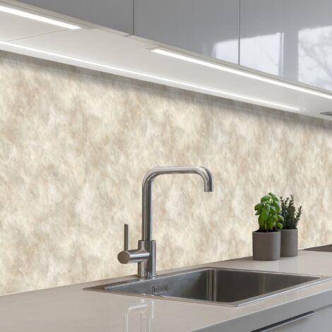 SALPICADEROS DE COCINA Beige - Estructura en relieve - Piedra natural 300x60
