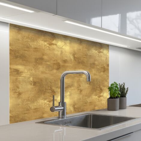 SALPICADEROS DE COCINA Industrial - Textura - Oro 100x80