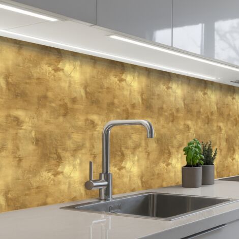 SALPICADEROS DE COCINA Industrial - Textura - Oro 300x60