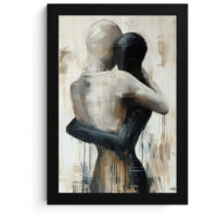 PÓSTER ENMARCADO Abstracto - Amor - Blanco y negro - Moderno Cuadros 20x30