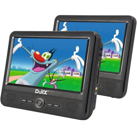 Lecteur DVD portable DJIX PVS906-50SM 9 - Double ecran - Autonomie 2h - Noir