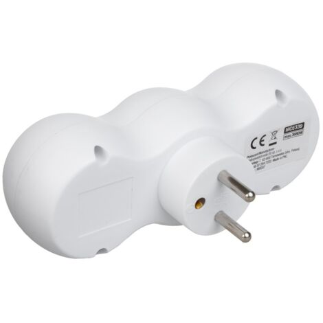 Maclean mce339 e socket de courant, splitter de 2 prises, 2x usb a/c, type e, 2x16a (1/4)