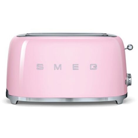 Smeg – Grille-pain 4 fentes 1500W – 2 fentes extra larges 36mm – 6 niveaux de brunissement – Éjection automatique – Tiroir ramasse-miettes amovible
