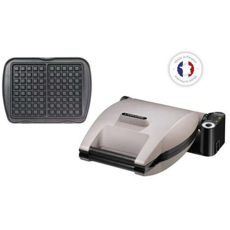 Gaufrier croque-monsieur 1200W – Plaques en fonte d'aluminium – Réglage moelleux ou croustillant – Cordon amovible – Fabrication française – Lagrange