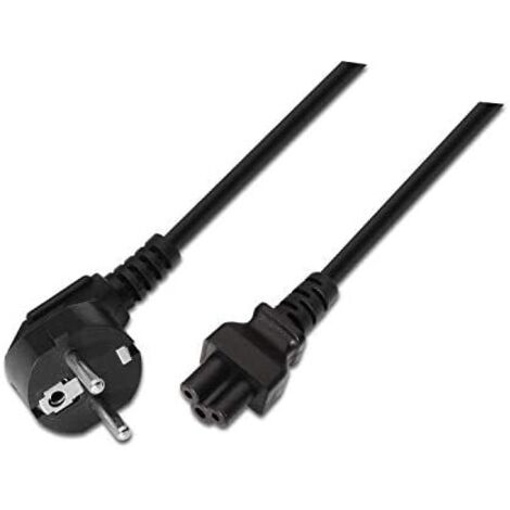 Aisens - clover power supply cable, cee7 angled/m-c5/h, black, 1.5m (1/2)
