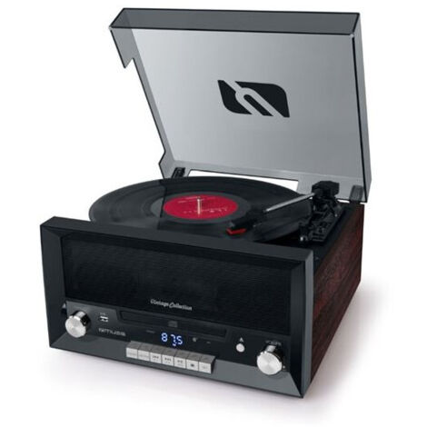 Chaine HiFi Muse Chaine micro systeme CD avec platine MT 116 WS Noir (1/3)