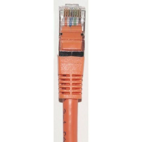 Cordon de raccordement RJ-45 MCL Samar 2m - CAT 6 - Orange (1/4)
