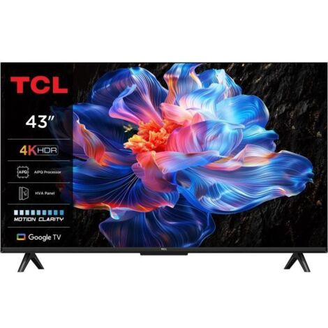 TCL – TV LED 43" 4K UHD 3840x2160 – 43P6K – HDR10+ – Google TV – 3xHDMI 2.1 – WiFi