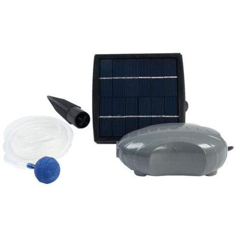 Ubbink – Pompe à air solaire pour bassin jusqu'à 2000L – Débit 120 l/h – Résistante aux intempéries – 1351374