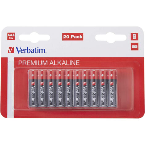 Piles alcalines AAA LR03 (Pack de 20) (1/2)
