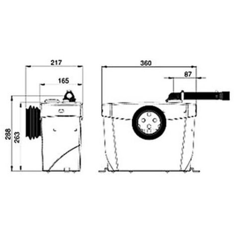 SFA – Broyeur WC compact silencieux 48 dB – Clapet anti-retour et filtre à charbon – Dimensions 26x17x36 cm – Certifié Origine France Garantie (1/3)