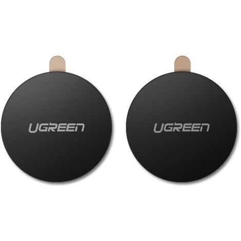 Plaque Magnétique - UGREEN - 2 Pièces - Métal de Haute Qualité - Noir - Support Universel (1/5)