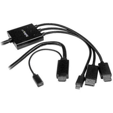 Câble adaptateur HDMI - STARTECH.COM - 2 m - Noir - HDMI, DisplayPort, Mini DisplayPort (1/2)