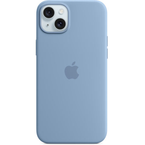 Coque et étui téléphone mobile Apple Coque en silicone avec MagSafe pour iPhone 15 Plus - Bleu d'hiver