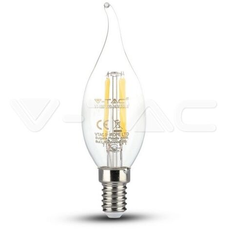 Ampoule Led Dimmable Flamme E14 4W filament VTAC (1/5)