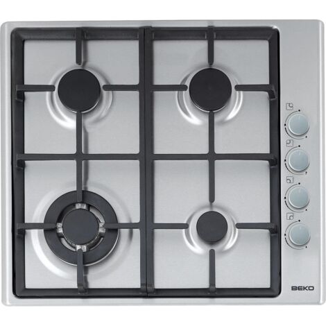 Table de cuisson gaz - BEKO - HIZG 64121 SX - Gris - Brûleurs à gaz - Gaz (1/4)