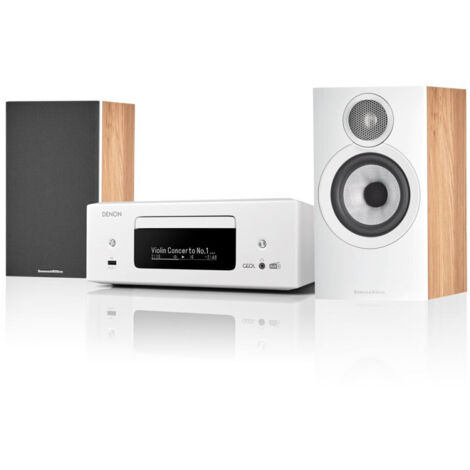 Mini chaîne HiFi - DENON - RCD-N12DAB - Haut-parleurs BW607OAK - Bluetooth - DAB/DAB+/FM