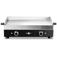 Plancha électrique 3200W – Deux zones de cuisson 64x33 cm – Thermostat réglable jusqu'à 300°C – Nettoyage facile avec bac récupérateur de graisses – Krampouz