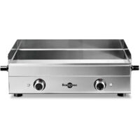 Plancha électrique inox 2200W – Cuisson à saisir et griller – Pour espaces extérieurs – 60x40cm – KRAMPOUZ