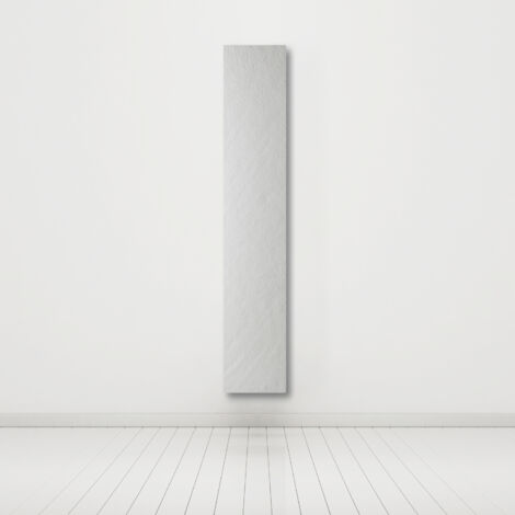 Radiateur électrique 800W vertical 180x40 cm résine aspect ardoise blanc (1/5)