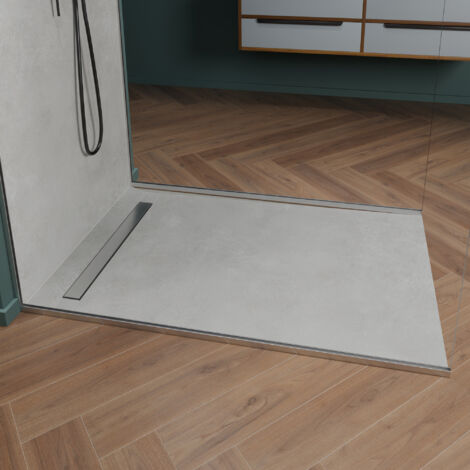 Onbath's receveur de douche à carreler mono pente 150x100 cm recoupable (1/5)
