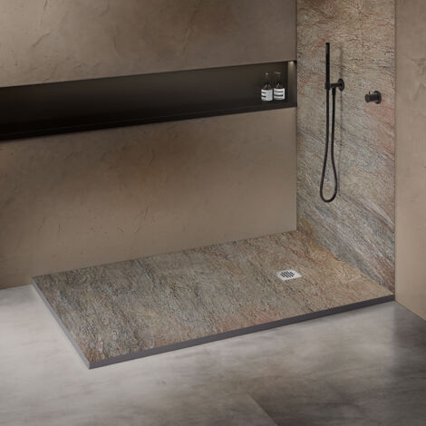 Receveur de douche pierre naturelle cuivre 120x90 cm