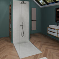 Onbath's bac à douche à carreler à caniveau 90x90 cm recoupable