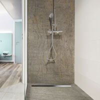 Receveur de douche pierre naturelle ardoise claire 100x100 cm