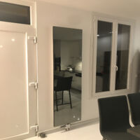 Radiateur électrique miroir 800W 180x40 cm design chauffant moderne