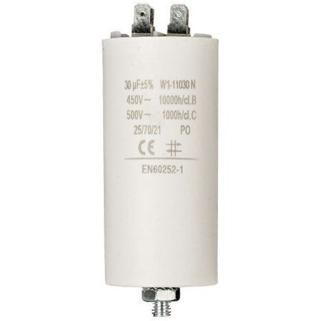 Condensador de arranque para motor electrico 450 VAC 30.0 uF