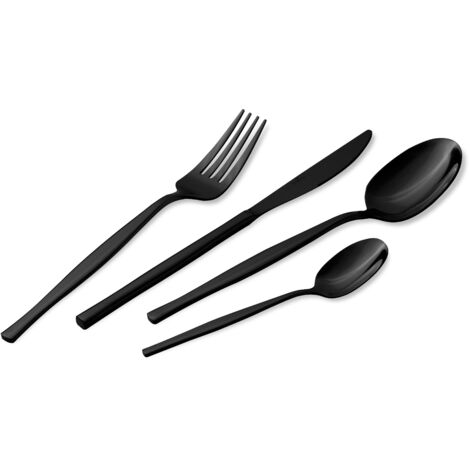 Berlinger Haus juego de cubiertos acero inoxidable negro mate 24 piezas (1/4)