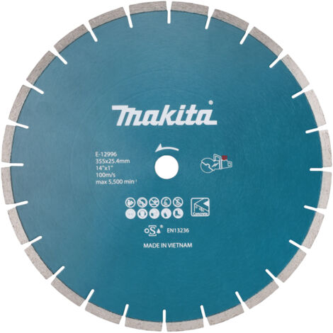 Disco de corte diamantado Makita 355 - Hormigón (1/2)