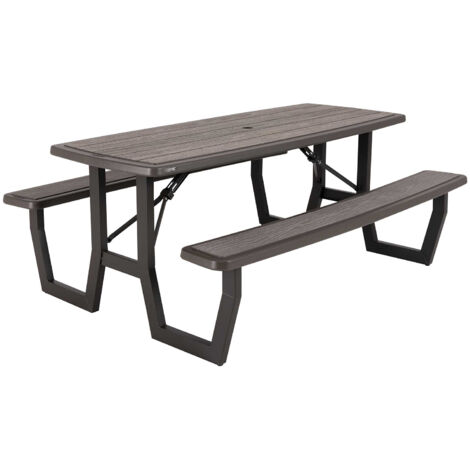 Mesa de picnic Lifetime Rough-Cut plegable (1/5)