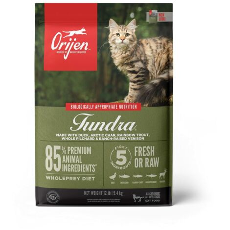 Orijen tundra pienso para gatos adulto pato, jabalÍ 5,4 kg