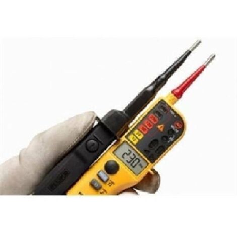 Fluke T150 Medidor de voltaje y continuidad bipolar con pantalla LCD - Medición de ohmios - carga conmutable - CA / CC 690V