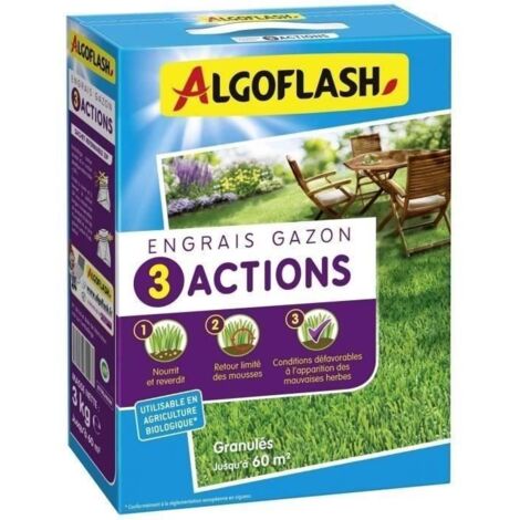 Fertilizante para plantas Algoflash 3 actions 3 Kg (1/3)